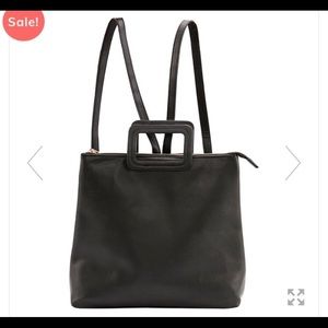 Black vegan backpack